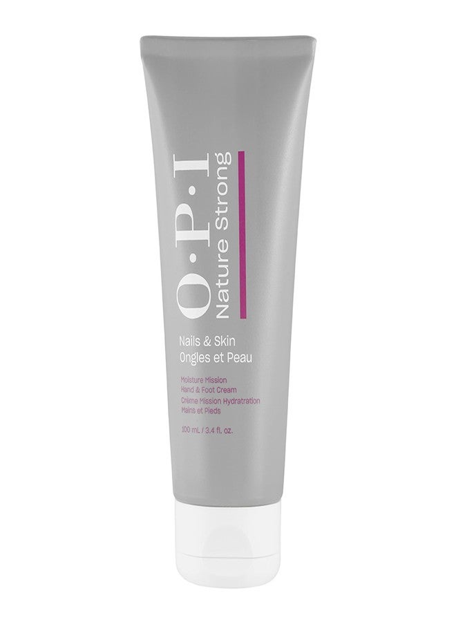 OPI Nature Strong Nails & Skin - Moisture Misson Hand & Foot Cream | Enriched with Shea Butter & Glycerin for Silky-Smooth Skin | Infused with Avocado & Sweet Almond Oil | 3.4 Fl Oz | 100 mL - Image 1